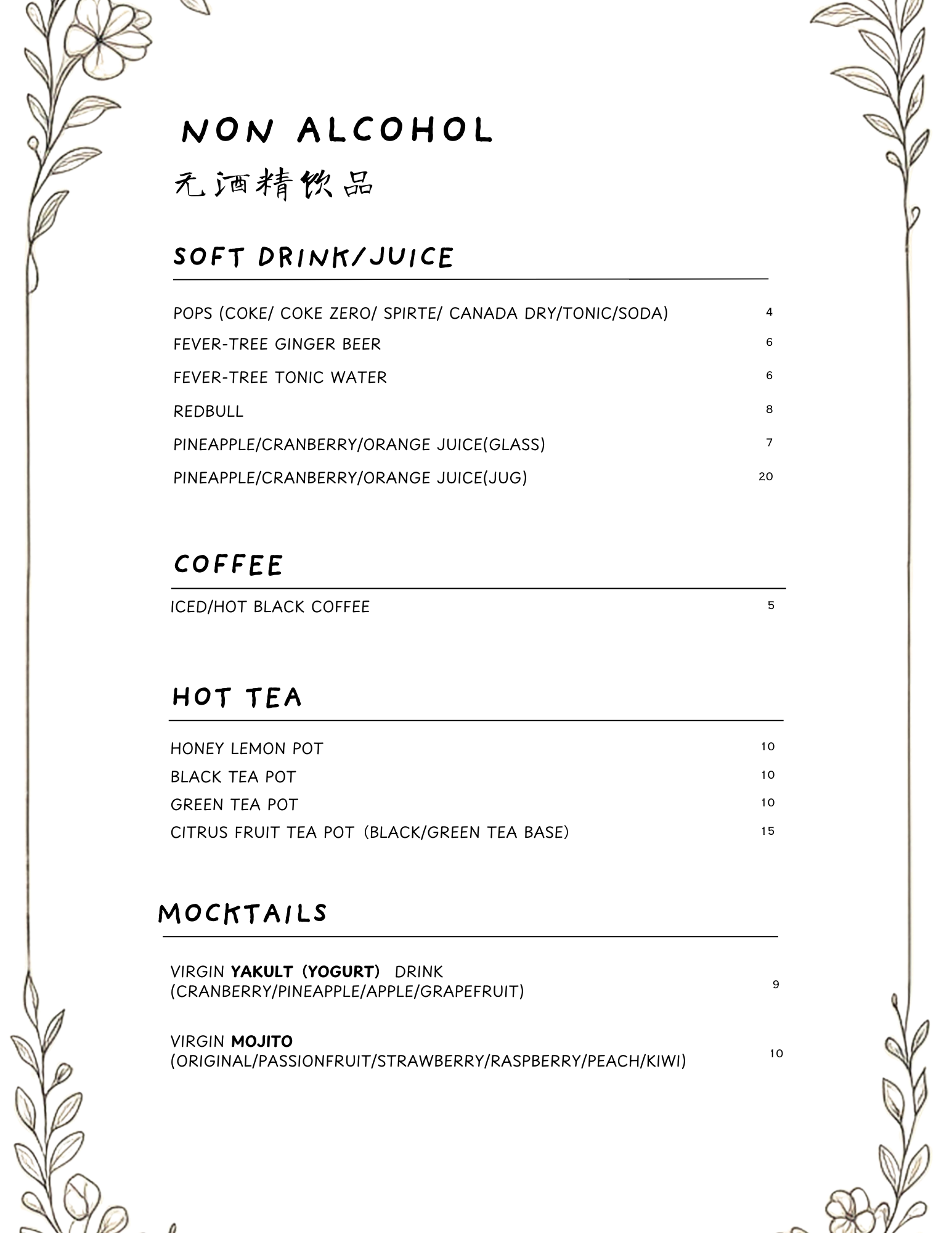 Drinks Menu 6